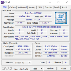 CPU-Z 1.96更新：支持12代Alder Lake和锐龙5000G台式APU处理器
