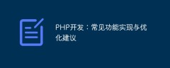 PHP开发：常见功能实现与优化建议