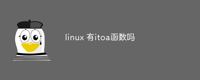 linux 有itoa函数吗