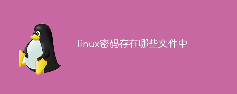 linux密码存在哪些文件中