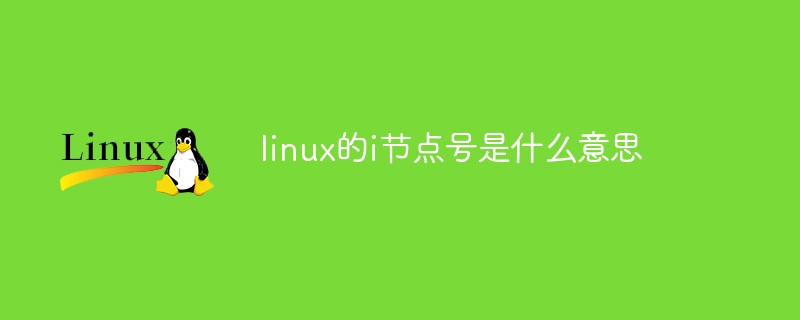 linux的i节点号是什么意思